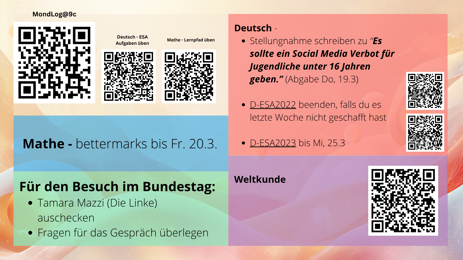 Wochenansicht KW 13