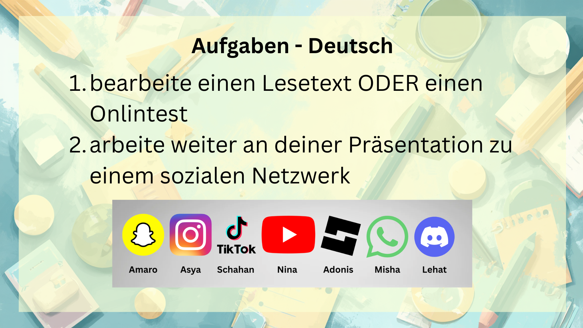 Wochenansicht KW 12